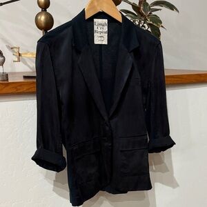 Laugh Cry Repeat Women's Elegant Black Blazer